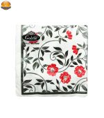 دستمال سفره گلریز مدل table napkin طرح گل سرخ بسته 20 عددی | فروشگاه اینترنتی پخش کالای مرکزی